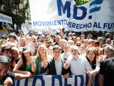 Axel Kicillof en la manifestaci�n de la CGT