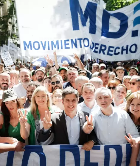Axel Kicillof en la manifestaci�n de la CGT