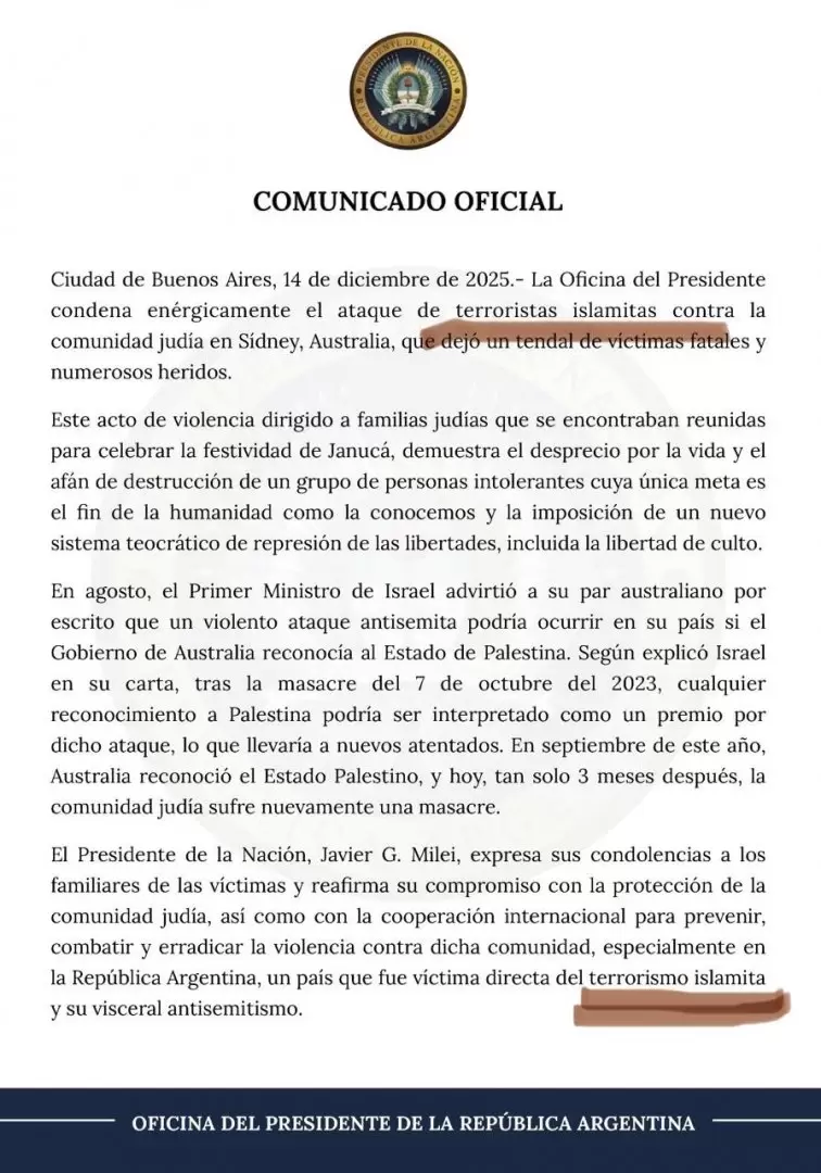 El comunicado de presidencia que despert� el enojo