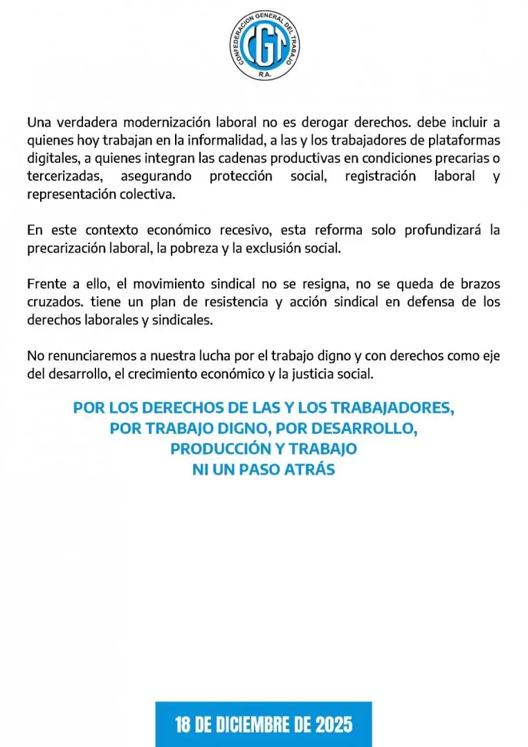 La CGT endurece su postura tras la movilizaci�n y rechaza la reforma laboral