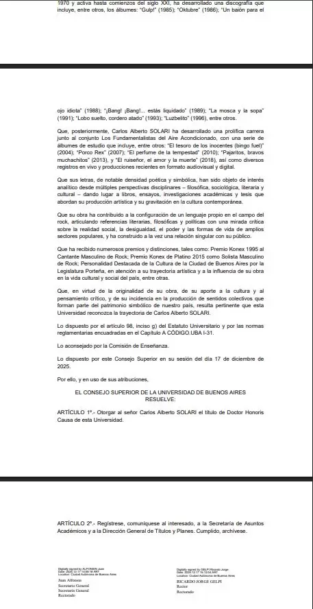 La resoluci�n del  Consejo Superior de la UBA