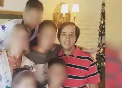 Marcelo Porcel y su familia.