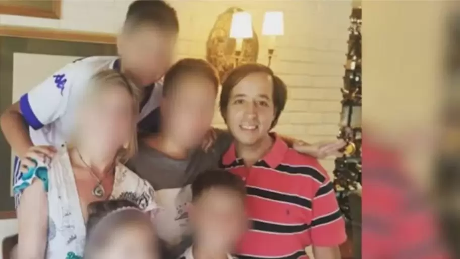 Marcelo Porcel y su familia.