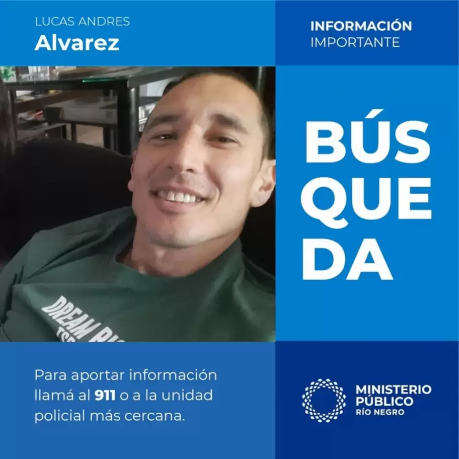 Lucas Adri�n �lvarez, de 39 a�os, fue visto por �ltima vez el 21 de noviembre