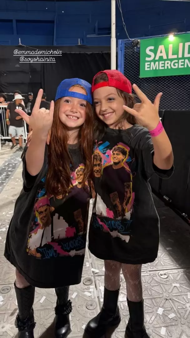 Las hijas de La Joaqui y Evangelina Anderson en el show de Fede Vigevani y Ian Lucas