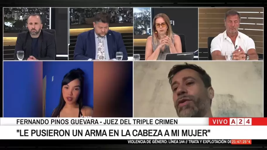 Habl� el juez de Garant�as Fernando Pinos Guevara, quien estuvo al frente de la investigaci�n del triple crimen de Florencio Varela