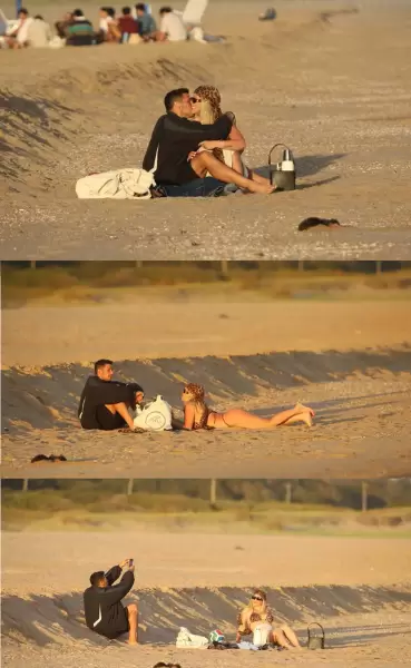 Muy enamorados, Wanda Nara y Mart�n Migueles prendieron fuego las playas de Uruguay