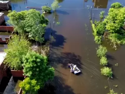 As� qued� la localidad de San Luis del Palmar, en la provincia de Corrientes,