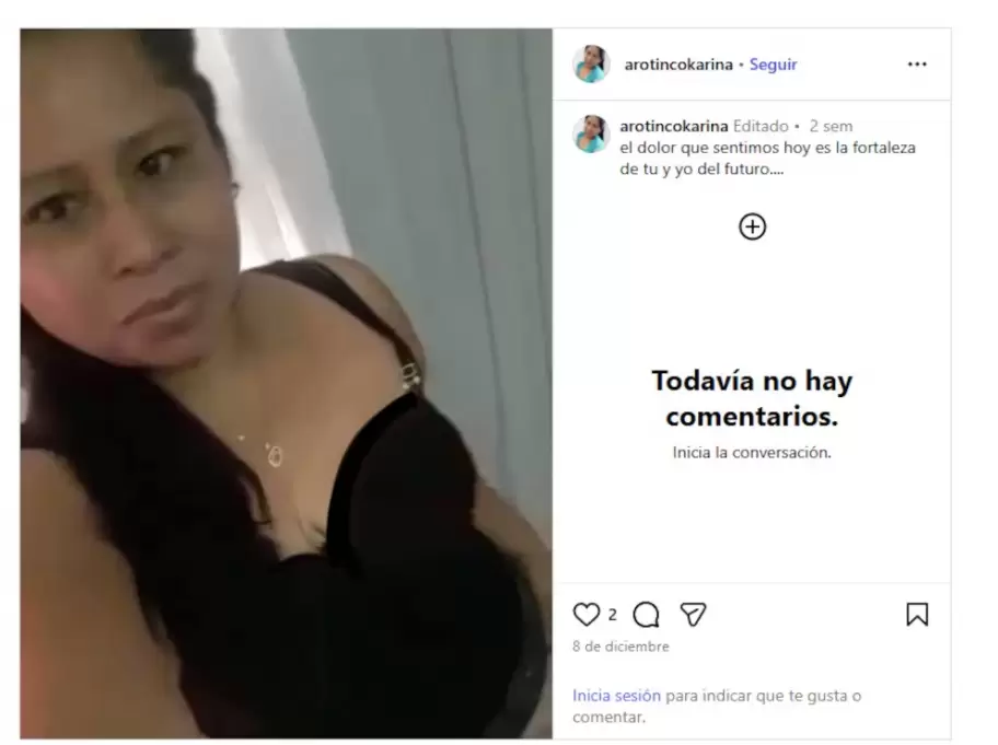 Los inquietantes mensajes de Karina Janet Arotinco Palomino