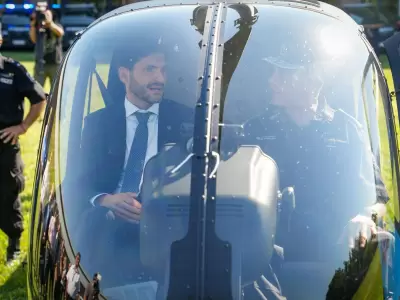 Pullaro present� un nuevo helic�ptero y refuerzos policiales en Santa Fe