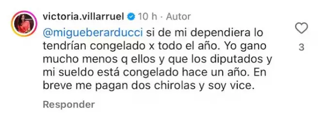 El incendiario tweet de Villarruel
