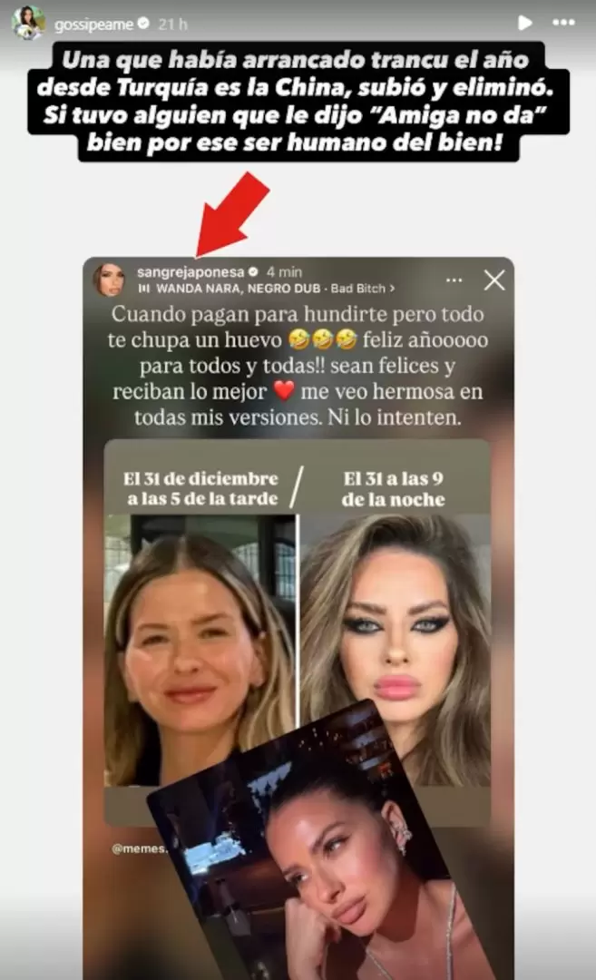 El posteo de la China Su�rez en a�o nuevo