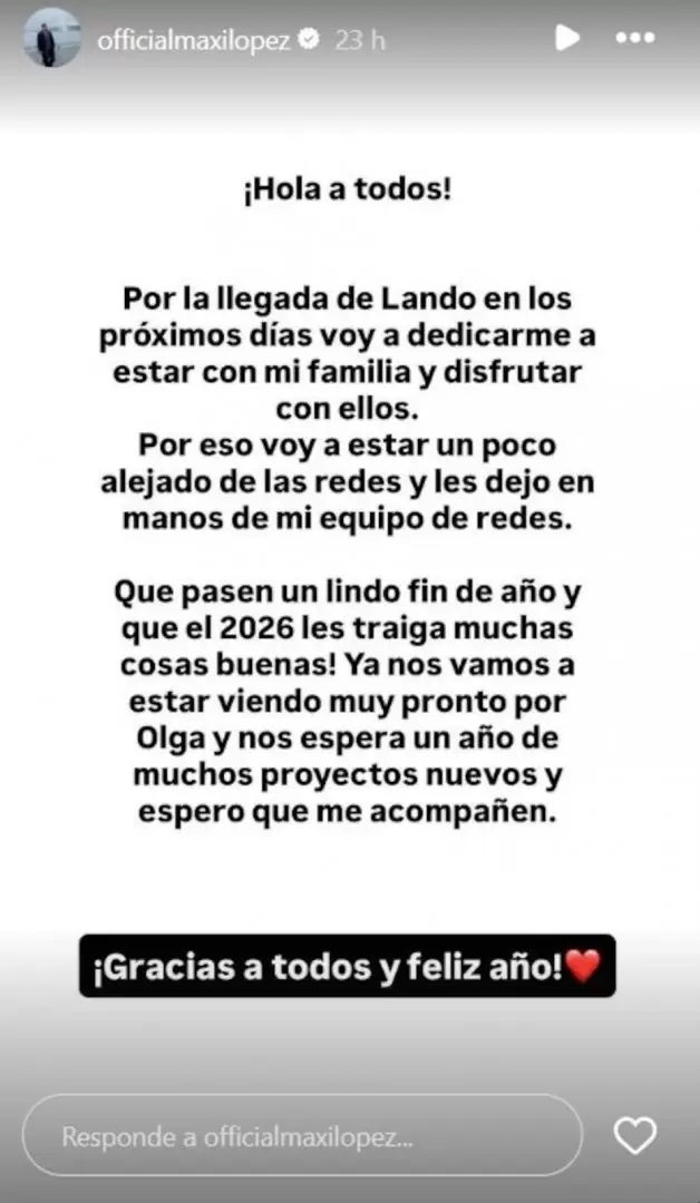 Maxi L�pez anunci� que se retira de las redes sociales por un tiempo