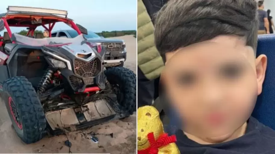 Basti�n, un nene de ocho a�os, qued� en estado grave tras un violento choque entre una camioneta y un UTV