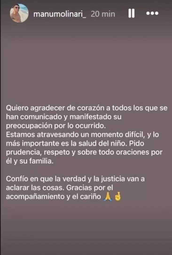 El mensaje de Manuel Molinari