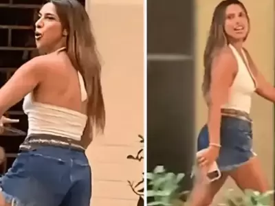 La abogada santiague�a de 29 a�os Agostina P�ez y sus gestos racistas en Brasil