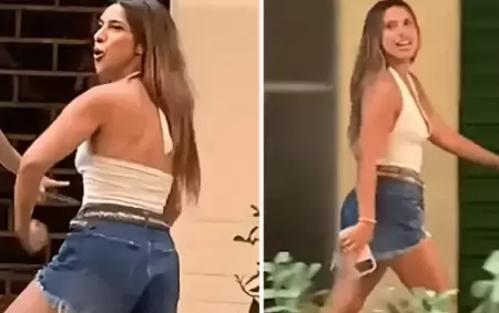 La abogada santiague�a de 29 a�os Agostina P�ez y sus gestos racistas en Brasil