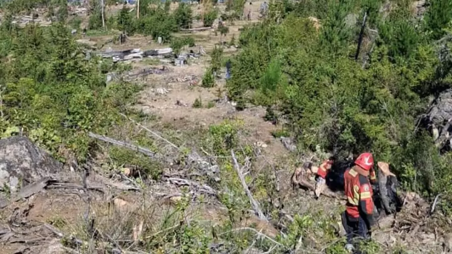 Los brigadistas combaten el fuego en Chubut a trav�s de la contenci�n perimetral.