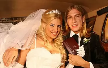 Wanda Nara y Maxi L�pez en el d�a de su casamiento