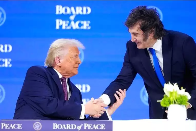 Trump y Milei en la inauguraci�n del Consejo de la Paz