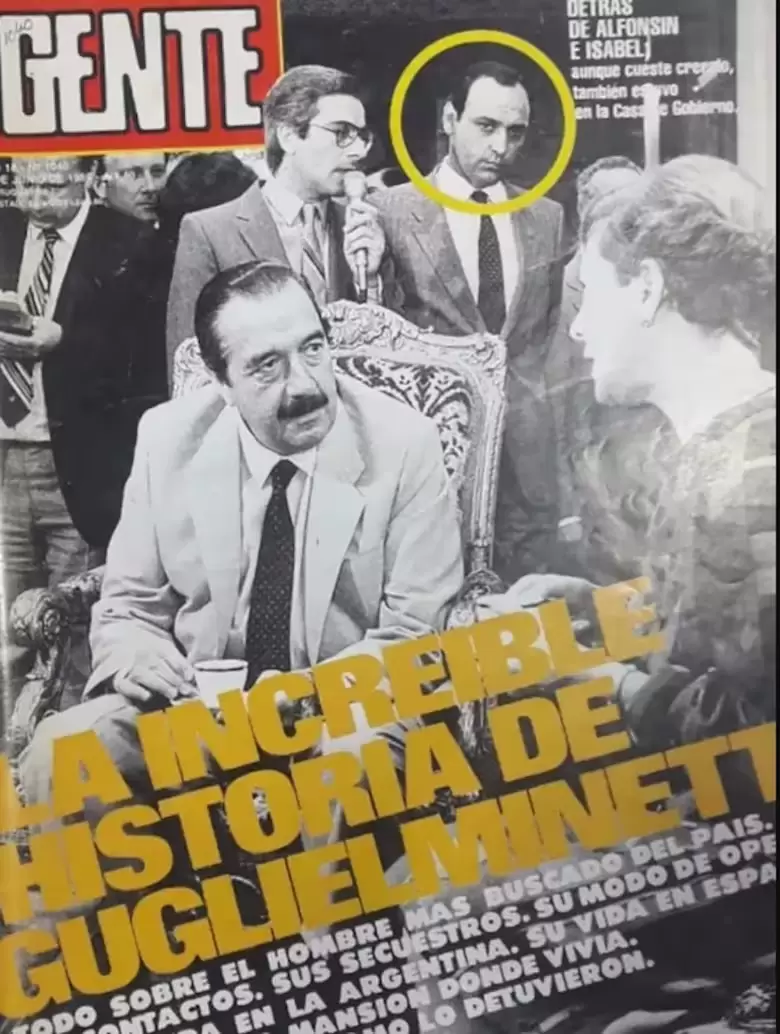 La tapa de la revista Gente donde se expuso a Raúl Antonio Guglielminetti como parte del equipo de Raúl Alfonsín.