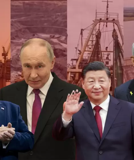 Donald Trump, Vladimir Putin, Xi Jin Pin, Benjam�n Netanyahu