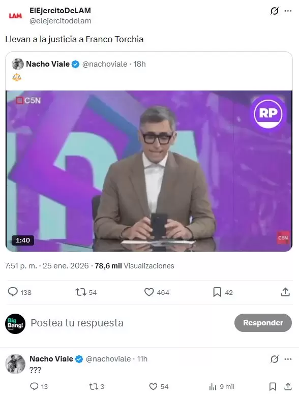 La reacci�n de Nacho Viale al pedido de disculpas del conductor