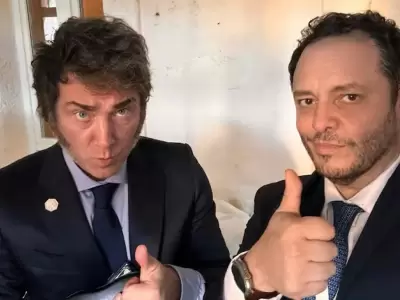 Javier Milei junto a Reidel