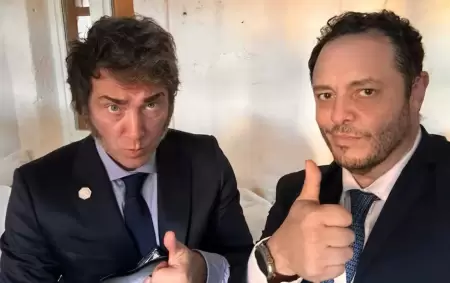 Javier Milei junto a Reidel