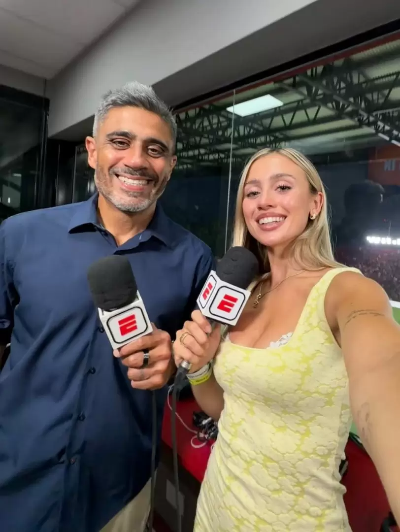 Morena Beltran hace su debut como comentarista de las transmisiones en vivo de la Liga AFA por ESPN Premium.