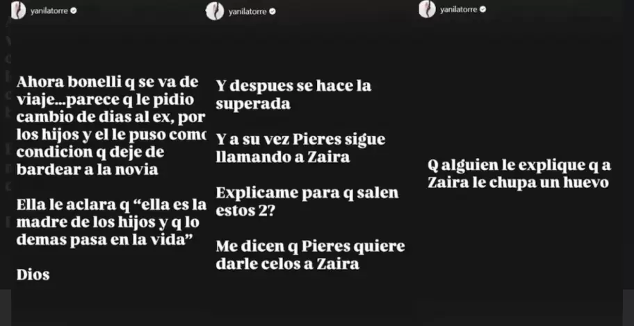 La reacción de Yanina Latorre a las fotos entre Pieres y Chechu