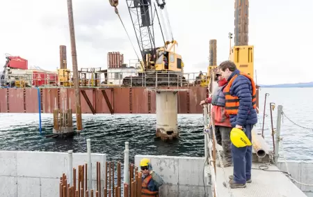 Melella en el Puerto de Ushuaia