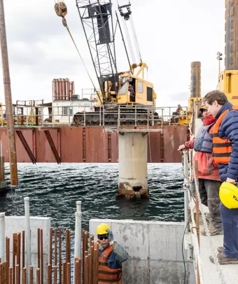 Melella en el Puerto de Ushuaia