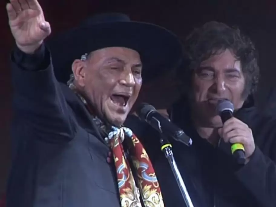 El Chaqueño Palavecino y Javier Milei