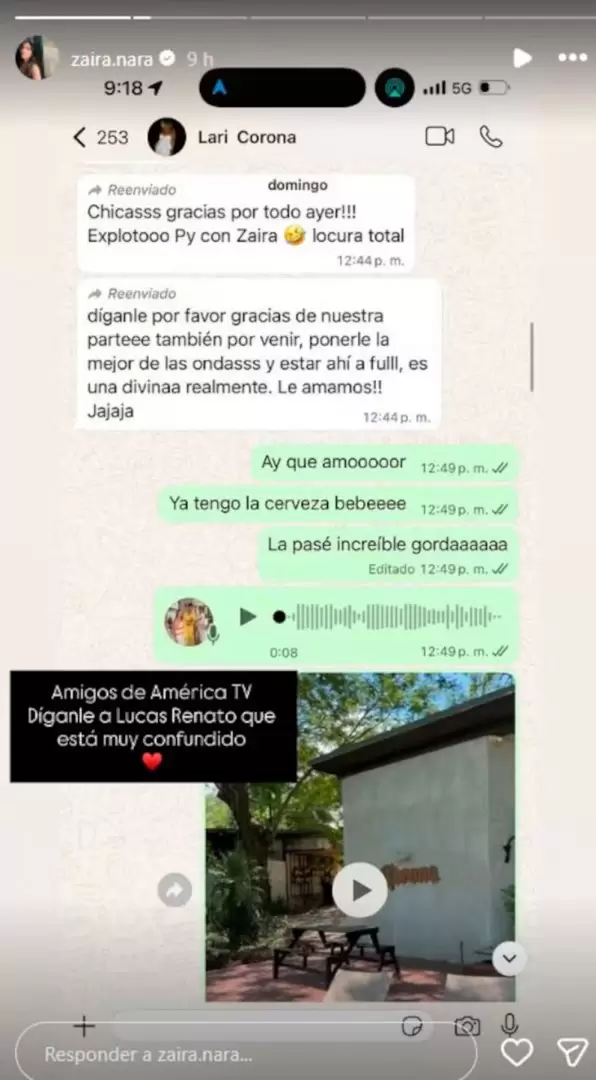 La historia de Zaira Nara en respuestas a las cr�ticas tras su paso por Paraguay.