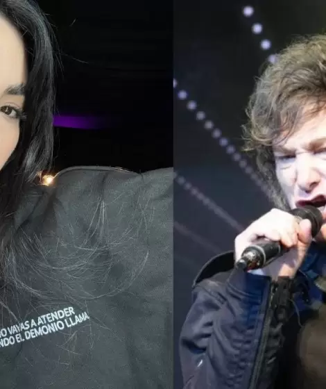 Lali Esp�sito y Javier Milei