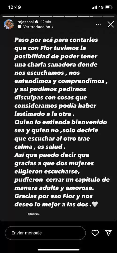 El posteo "amistoso" de Rojas para Vigna