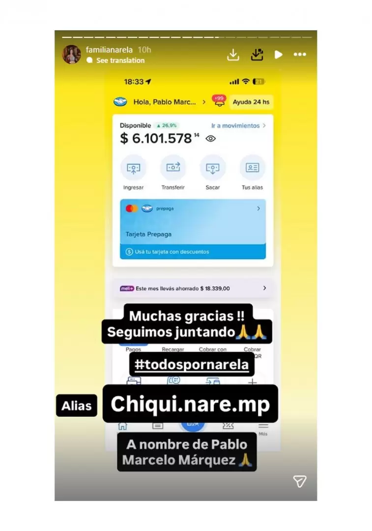 La familia de Narela Micaela Barreto informa cómo viene la colecta para repatriar el cuerpo de la joven de 27 años.