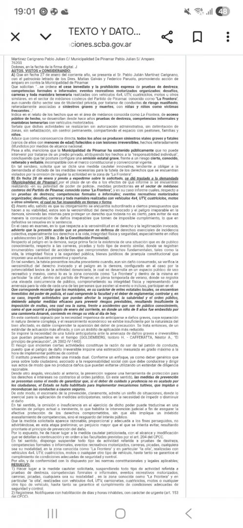 La Justicia prohibi� las 4x4 y UTV en La Frontera