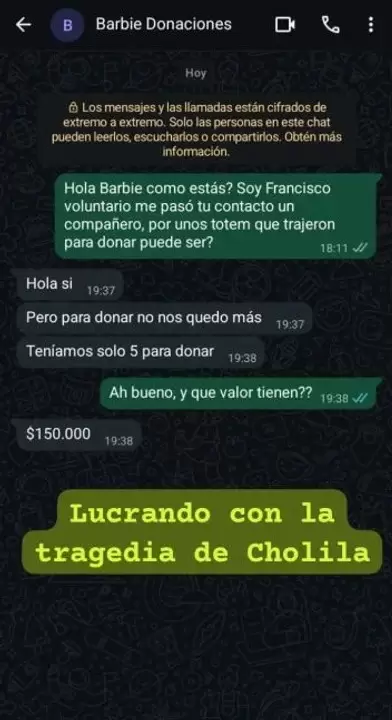 Denuncian a falsos voluntarios que vendían donaciones destinadas a víctimas de incendios