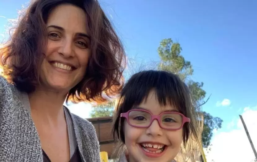 Julieta D�az y su hija Elena Antonia.