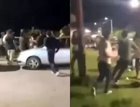 Corridas y golpiza en la noche tafinista