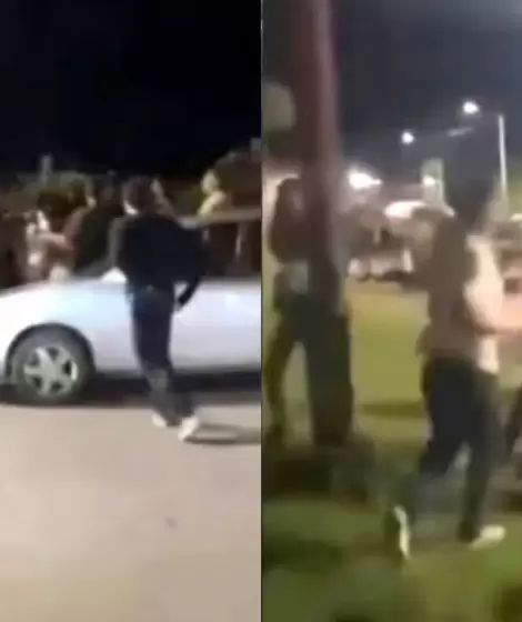 Corridas y golpiza en la noche tafinista