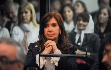 Cristina en una audiencia por la Causa Cuadernos