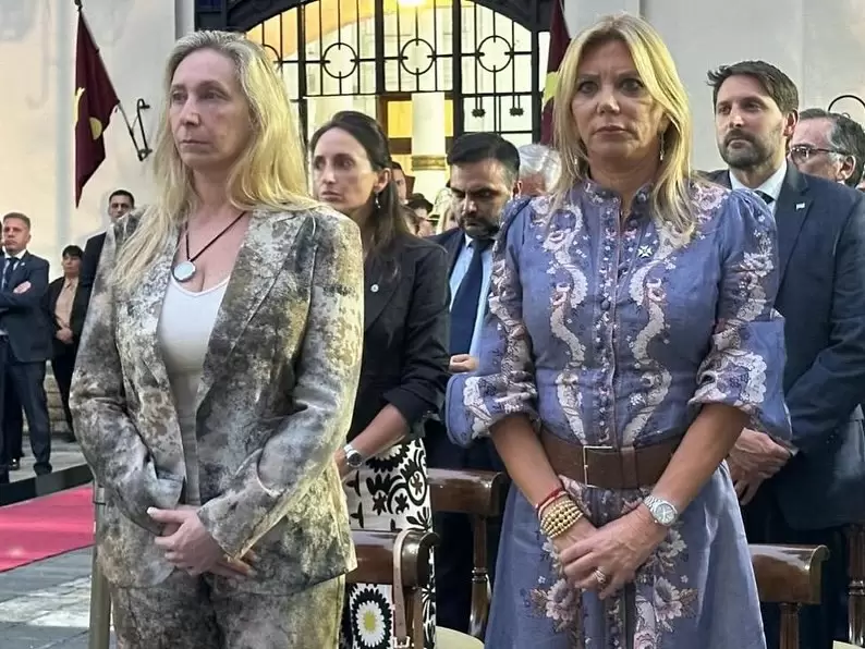 Karina Milei y Bettina Bulgheroni en la Fundaci�n de Granaderos