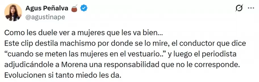 Agus Pe�alva tambi�n sali� a bancar a Morena Beltr�n.