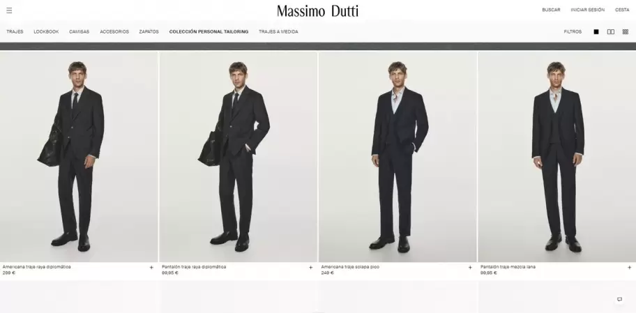 Un traje equivalente del mismo conglomerado comprado en Zara Argentina ronda entre $439.980 y $625.980