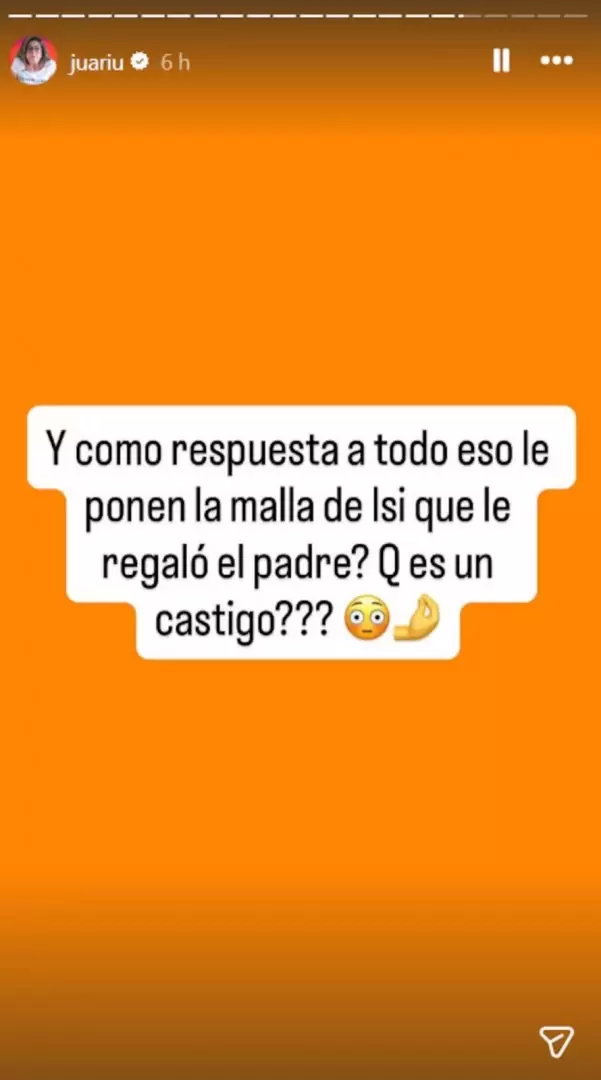 La China Su�rez cruz� furiosa a Juariu