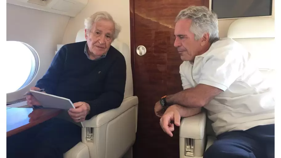 Jeffrey Epstein y Noam Chomsky