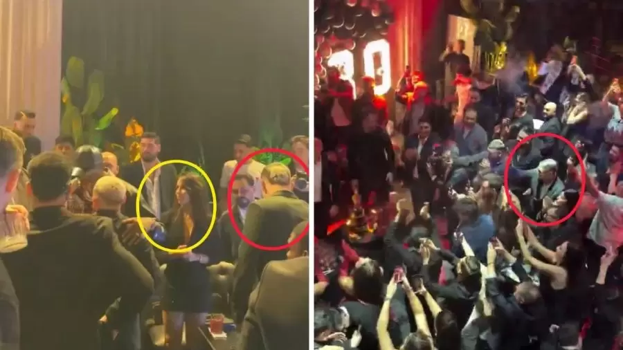 Mauro Icardi  en el cumplea�os  de su compa�ero Lucas Torreira, muy cerca de una mujer